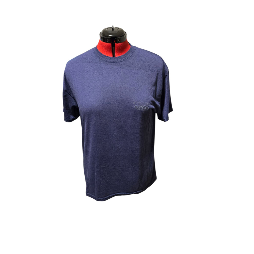 New York USA dark blue short sleeve tee, size large*